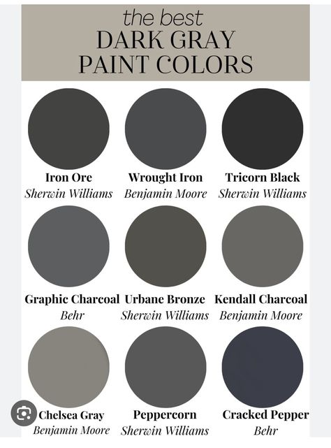 Black Pepper Behr Paint, Behr Paint Charcoal Grey, Trending Black Paint Colors, Modern Contemporary Paint Colors, Valspar Dark Gray Paint Colors, Best Dark Gray Paint Color Accent Wall, Dark Taupe Accent Wall, Behr Graphite Charcoal, Black Peppercorn Paint Color