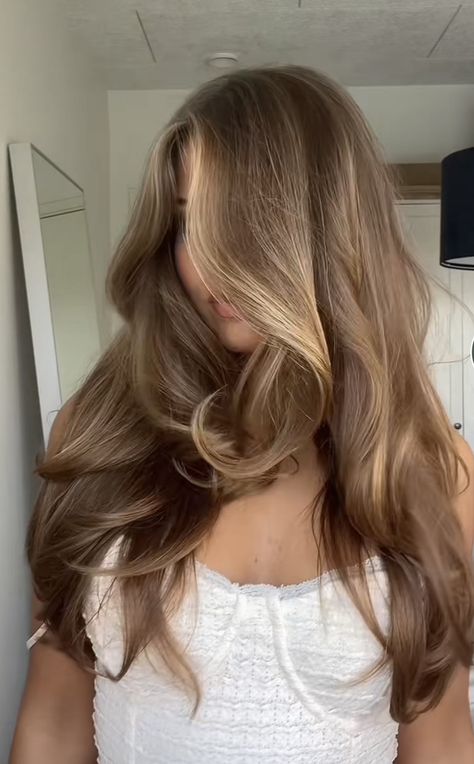 Victoria Secret Brown Hair, Brooke Bush Hair, Mathilde Goehler Hair, Long Brown Hair Color Ideas, Toffee Blonde Hair Caramel, Vintage Brunette Hair, Light Brown Hair Blowout, Audrey Lillian Hair, Butterscotch Hair Color Caramel