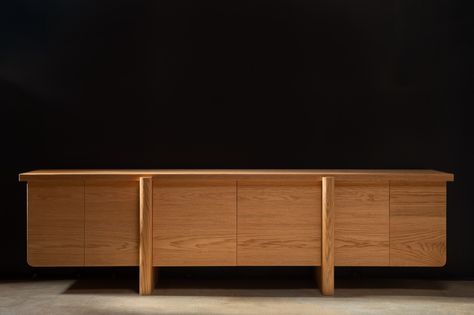 WABERN CREDENZA YES! Wooden Credenza, Dining Room Credenza, Wine Vault, Tv Credenza, Cabinet Legs, Credenza Design, Wood Credenza, Brown Walls, Modern Credenza