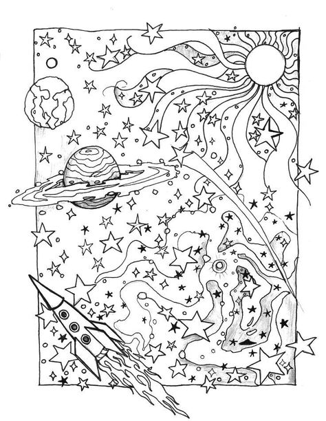 Galaxy Coloring Pages - Best Coloring Pages For Kids Aesthetic Colouring Pages Printable, Space Coloring Sheet, Solar System Coloring Pages, Planet Coloring Pages, Tumblr Coloring Pages, Moon Coloring Pages, Space Coloring Pages, Sistem Solar, Star Coloring Pages