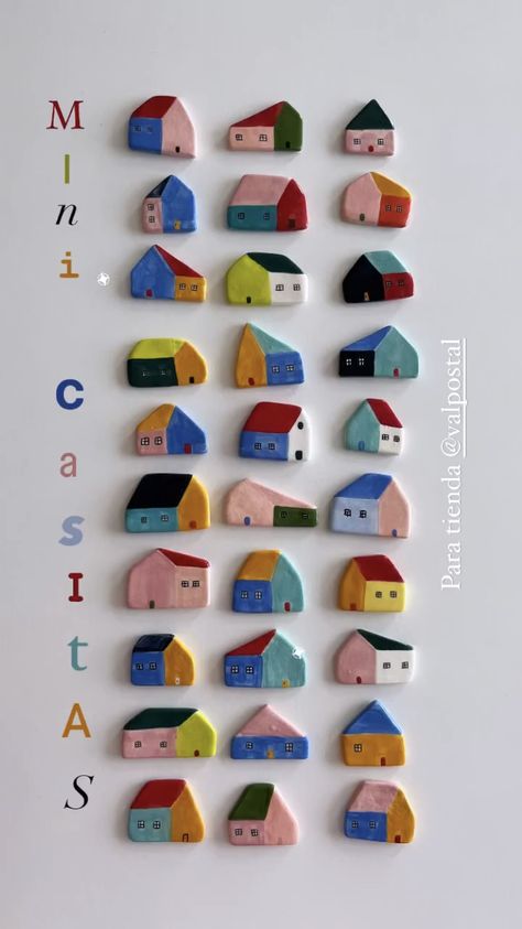 Easy Clay Magnet Ideas, Handmade Clay Magnets, Small Clay Creations, Easy Pottery Projects, Foam Clay Projects, Christmas Magnets Diy, Clay Kids Crafts, Ceramics For Kids, Kids Ceramics Projects