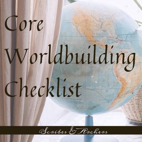 Worldbuilding Checklist - The Basics - Scribes & Archers Fantasy Worldbuilding Checklist, Fantasy World Building Checklist, Worldbuilding Geography, Worldbuilding Checklist, Worldbuilding Journal, Worldbuilding Tips, Fantasy World Building, Writing Tutorial, Novel Planning