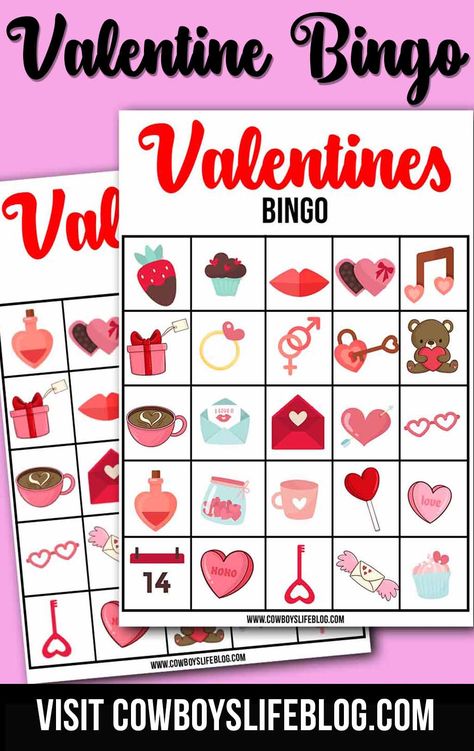 Free Valentine's Bingo Cards #valentinesday #valentinesgame #valentineprintable #bingoprintable #valentinebingo #bingocards Valentine Bingo Free Printable, Valentines Bingo, Bingo Printable Free, Elementary Valentines, Religious Valentines, Bingo Card Generator, Free Printable Bingo Cards, Valentine Bingo, Bingo Cards Printable