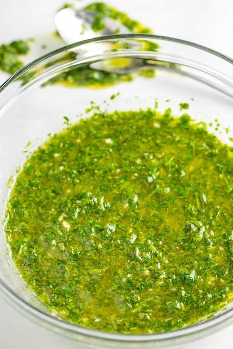 Chimichurri Meal, Recipes With Cilantro, Cilantro Garlic Sauce, Chimichurri Sauce Recipe, Cilantro Parsley, Cilantro Recipes, Cilantro Sauce, Csa Recipes, Olive Oil Garlic