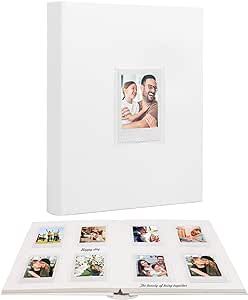 128 Pockets Photo Album with Writing Space, Front Window, Photo Albums 3 Inch Compatible with Fujifilm Instax Mini 12 11 9 8 7+ 99 40, Polaroid 300, K-pop Photocards (White) Hp Sprocket Printer, Instax Photo Album, Instax Mini 12, Polaroid Photo Album, Polaroid Snap, Instant Print Camera, Hp Sprocket, Window Photo, Photo Album Book