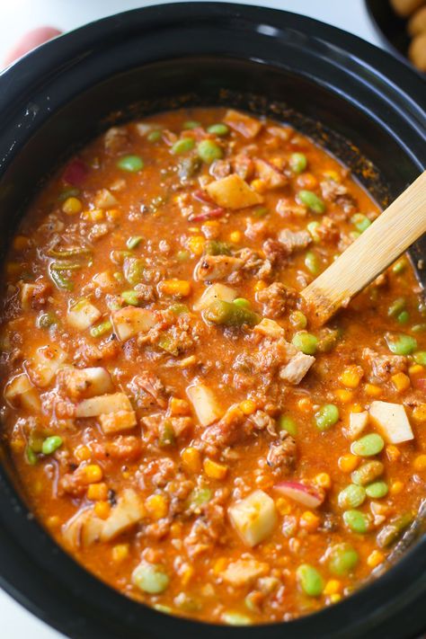 Chicken Brunswick Stew Crockpot, Bbq Brunswick Stew Recipe, Brunswick Stew With Castleberry, Gluten Free Brunswick Stew, How To Make Brunswick Stew, Smithfield Brunswick Stew Recipe, Pork Brunswick Stew Recipe, Easy Brunswick Stew Recipe Crock Pots, Best Brunswick Stew Recipe Southern Living