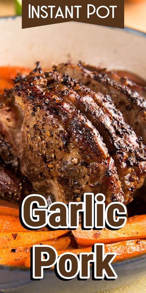 Pork Slow Cooker, Thermal Cooking, Pork Crockpot Recipes, Garlic Pork, Pot Food, Electric Pressure Cooker Recipes, Pork Roast Recipes, Pig Food, Low Card