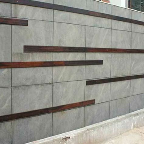 boundary wall Boundary Wall Tiles Design, External Wall Design, Boundry Wall, Boundary Wall Design, Wall Cladding Designs, House Front Wall Design, Compound Wall Design, Wall Design Ideas, Front Wall Design