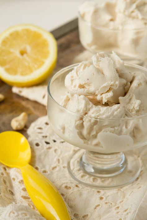 Lemonade Ice Cream (5) Lemonade Ice Cream, Allergy Diet, Cashew Cream Recipe, Cottage Cheese Ice Cream, Cheese Ice Cream, Lemon Ice Cream, Cashew Cream, Lemonade Recipes, Vegan Ice Cream