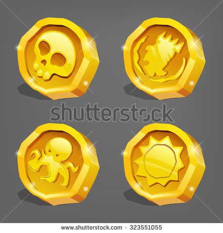 Стоковые вектора и векторный клип-арт Game Coin | Shutterstock Resources Icon, Coin Games, Coin Icon, Game 2d, Pirate Games, Coin Design, Game Props, Game Interface, Game Ui Design