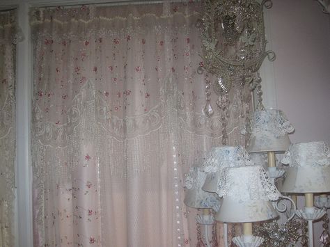 Rose Curtains, All I Ever Wanted, Lace Curtains, Door Curtain, Rose Lace, Pink Vintage, Creepy Cute, Dream Room, Pink Aesthetic