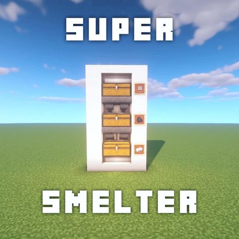 Super Smelter Minecraft, Smelter Minecraft, Minecraft Super Smelter, Cool Posts, Minecraft Redstone, Minecraft Builds, Minecraft, To Share, Building