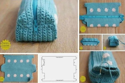 crochet pencil pouch free pattern-crochet christmas Crochet Pencil Pouch, Crochet Pouches, Crochet Pencil Case, Crochet Pencil, Crochet Pouf, Crochet Bag Tutorials, Crochet Pouch, Crochet Clutch, Diy Crochet Projects