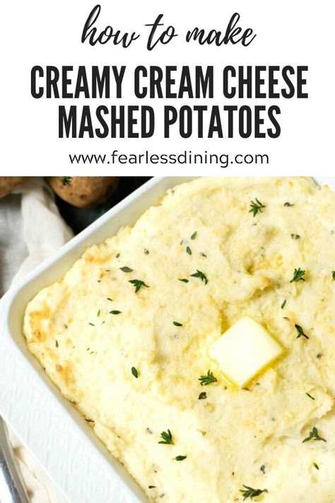 Mashed Potato With Cream Cheese, Cream Cheese Potatoes Bake, Creamy Oven Baked Mashed Potatoes, Cream Cheese Potato Casserole, Baked Instant Mashed Potatoes, Baked Mashed Potatoes With Cream Cheese, Creamy Mashed Potatoes With Cream Cheese, Mashed Potatoes Recipe With Cream Cheese, Baked Mashed Potatoes In The Oven