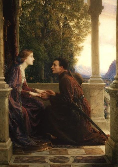 Dicksee-The End of the Quest-1921 - Category:Frank Bernard Dicksee - Wikimedia Commons Han Solo Leia, Courtly Love, Era Victoria, Frank Dicksee, Pre Raphaelite Art, Romantic Paintings, Rennaissance Art, Historical Painting, Romance Art