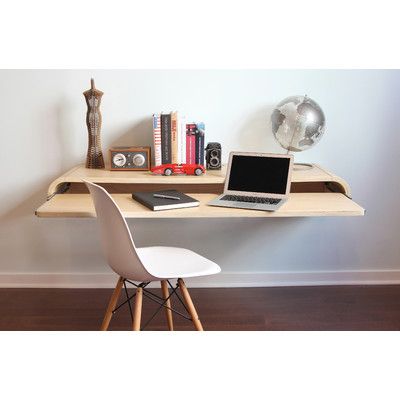 Look what I found on Wayfair! Desk Furniture Design, Floating Wall Desk, Floating Desk, Wall Desk, Walnut Desks, Floating Wall, Space Furniture, Urban Living, Space Saving Furniture