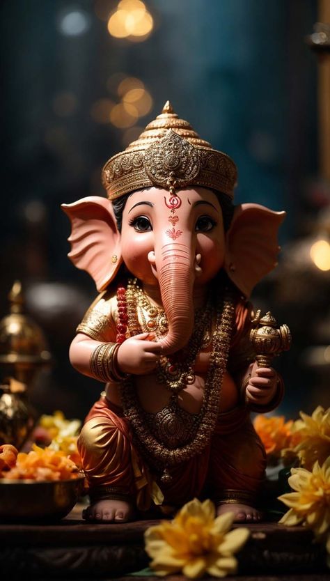 Shree Ganesh iPhone Wallpaper 4K - iPhone Wallpapers Ganesh Ji Images, Ganpati Bappa Photo, Sri Ganesh, Ganesh Lord, Happy Easter Pictures, Ganesh Wallpaper, Shree Ganesh, Hanuman Photos, Temple Photography