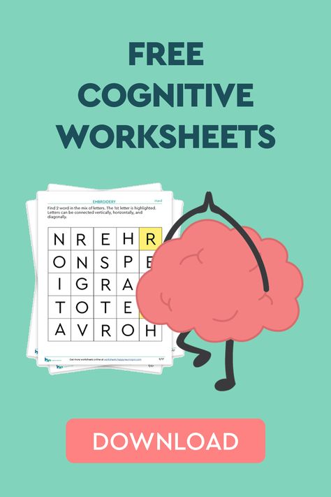 Get free worksheets for Cognitive Rehabilitation from HappyNeuron! Great for SLPs, OTs, and mental health professionals. Cognitive Rehabilitation Activities, Memory Worksheets For Adults, Cognitive Activities For Adults, Executive Functioning Worksheets, Cognitive Worksheets, Attention Worksheets, Memory Worksheets, Cognitive Development Activities, Cognitive Domain