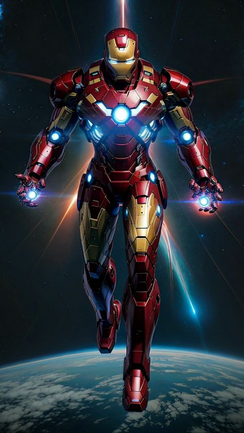 Iron Man in Space 4 Marvel Iron Man Art, Iron Man Artwork, Iron Man Pictures, Iron Man Fan Art, Iron Man Hd Wallpaper, Iron Man Photos, Marvel Character Design, Marvel Superheroes Art, Karakter Marvel