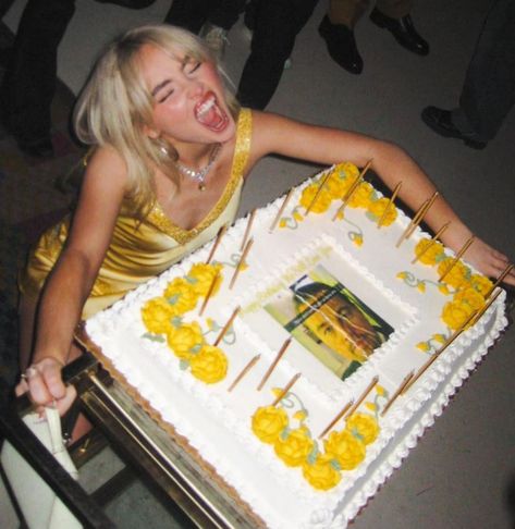 Sabrina Carpenter's 25th Birthday Cake Was A Leonardo DiCaprio Meme