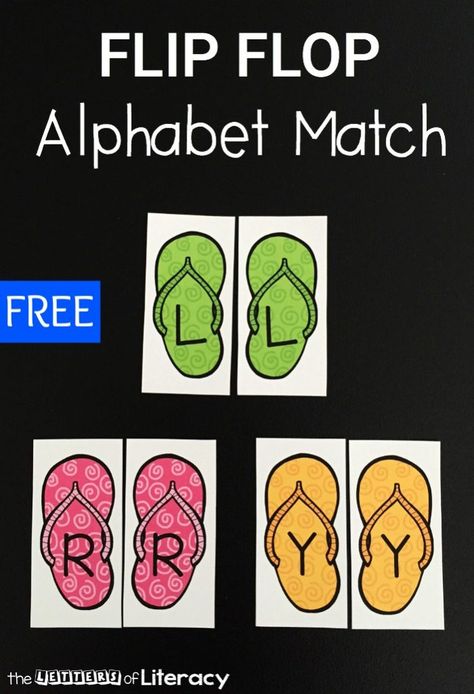 This flip flop alphabet match game is perfect for preschoolers and kindergarteners to work on uppercase letters, letter order, names, and more! Alphabet Matching Printables Free, Uppercase Letter Matching, Early Childhood Education Degree, Alphabet Activities Kindergarten, Alphabet Centers, Alphabet Kindergarten, Letter Games, Uppercase Alphabet, Abc Activities