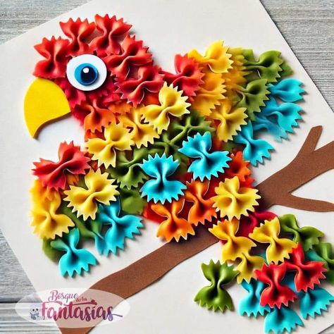 Toddler Activities Daycare, Macaroni Crafts, Pasta Crafts, Noodle Art, Handmade Kids Toys, Pasta Art, School Kids Crafts, Preschool Activities Toddler, Year 9