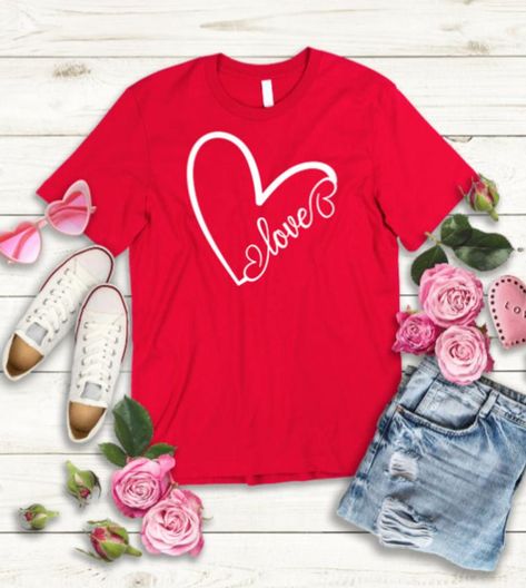 Red Heart Shirt, Boy Girl Twin Outfits, Personalized Stocking Stuffers, Transformers Birthday Parties, Christmas Elf Doll, Love Store, Heart Themed, Mommy And Me Shirt, Daughters Shirt