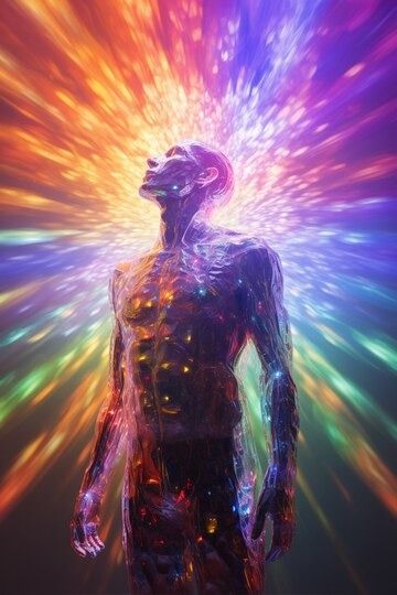 Free AI Image | Person experiencing spiritual awakening Awakening Art, Energy Healing Spirituality, Concept Ships, Spiritual Art, Couples In Love, Spiritual Awakening, Energy Healing, High Quality Images, Graphic Resources