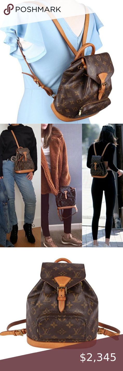  Kendall Jenner  mini BACKPACK Louis Vuitton montsouris pm RARE Backpack Louis Vuitton, Montsouris Pm, Authentic Bags, Louis Vuitton Brown, Zippered Pouch, Feel Safe, Travel School, Bag Light, Shopping Travel