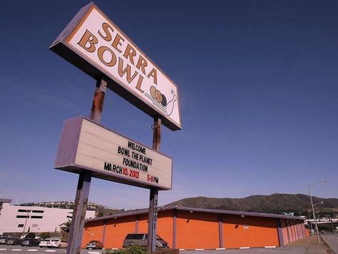 Serra Bowl in Daly City opened half a century ago is due to close on April 15th. Photo: Siana Hristova, The Chronicle Daly City California, Jac Naylor Holby City, Daly City, Bowling, Highway Signs, Bowl