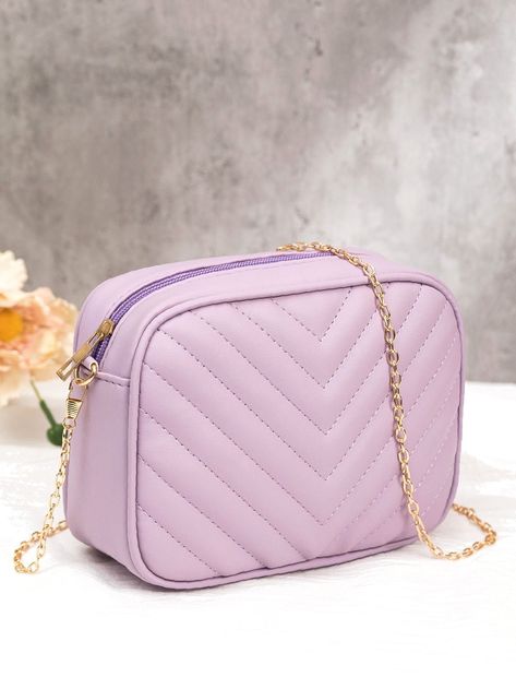 Olivia Mark - Chevron Chain Crossbody Bag - Women Crossbody Product Description Color Purple Quantity 1 piece Composition 100% Polyurethane Material PU Leather Size Chart INCH CM Size Bag Width Bag Height Bag Length Strap Length one-size 2.8 5.5 7.5 45.3 Size Bag Width Bag Height Bag Length Strap Length one-size 7 14 19 115 Similar Products h2 { text-align: center; } .red-box { width: 100%; display: flex; flex-direction: row; flex-wrap: wrap; justify-content: center; } .red-box > div { width: 23 Chevron Purse, Purple Bag, Brown Crossbody Bag, Elegant Bags, Chevron Quilt, Quilted Crossbody Bag, Crossbody Bag Women, Chain Crossbody Bag, Purple Bags