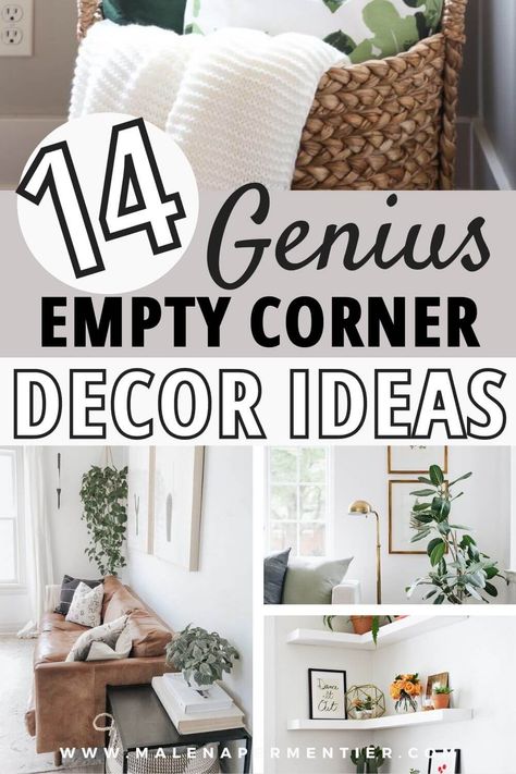 14 Creative Living Room Corner Decor Ideas To Spice Up Your Space Decor For Corners Of Living Room, Decor For Corner Wall Space, Master Bedrooms Decor Corner, Corner Space Ideas Dining Room, Small Corner Bedroom Decor, Master Bedrooms Corner Decor, Corner Design Ideas Living Room, Decor In Corner Of Living Room, Corner Wall Decor Dining Room