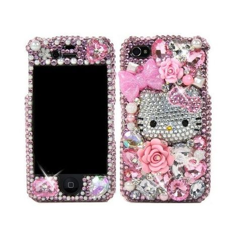 3d Swarovski Pink Hello Kitty Crystal Bling Case Cover Faceplate For... ($80) ❤ liked on Polyvore featuring phones, electronics, accessories, phone cases and fillers Hello Kitty Phone, Hello Kitty Phone Case, Phone Bling, Bling Phone Cases, Charmmy Kitty, Accessoires Iphone, Sarung Telefon, Girly Phone Cases, Pink Hello Kitty