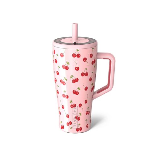 Cherry Era 30oz | Brumate Krista Horton, Straw Tumbler, Graphic Tee Style, Paper Store, Drinkware Accessories, Carbonated Drinks, Thermos Bottle, Cherry Print, Metal Straws