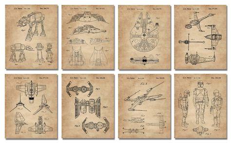 Unique Star Wars Gifts, Women Bathroom, Star Wars Art Print, Star Wars Wall Art, Star Wars Decor, Patent Art, Star Wars Poster, Vintage Star Wars, Vintage Star