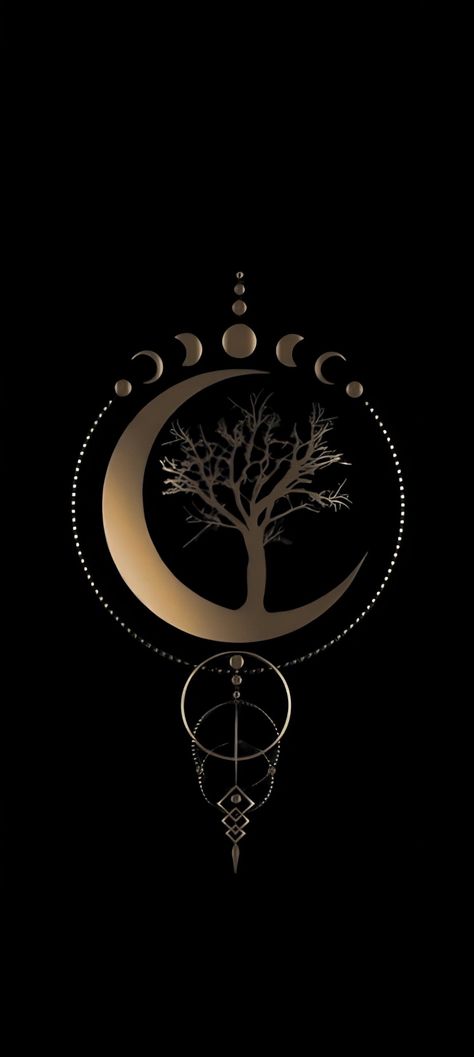 Witchcraft Wallpaper Iphone, Celtic Wallpaper Iphone, Sigil Wallpaper, Fantasy Sigil, Gold And Black Wallpaper, Witch Wallpaper, Black Wallpapers, Witchy Wallpaper, Beautiful Wallpaper For Phone