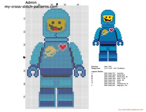 Benny The Lego Movie character free cross stitch pattern Lego Cross Stitch Patterns Free, Lego Cross, Lego Movie Characters, Crochet Lego, Free Cross Stitch Pattern, Free Cross Stitch Patterns, Patterns Simple, The Lego Movie, Stitch Cartoon