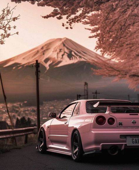 Nissan R34, Pink Cars, Nissan Gtr R34, R34 Skyline, Skyline Gtr R34, R35 Gtr, Gtr R34, Phone Decor, Fast Sports Cars