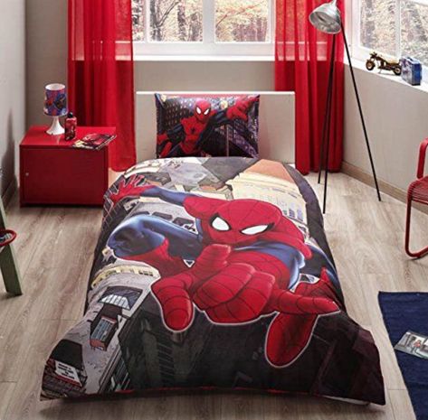 Spiderman Room Ideas, Spiderman Bedroom Ideas, Spider Man Room, Boys Superhero Bedroom, Spiderman Bed, Spiderman Bedroom, Spiderman Room, Creative Kids Rooms, Superhero Bedroom