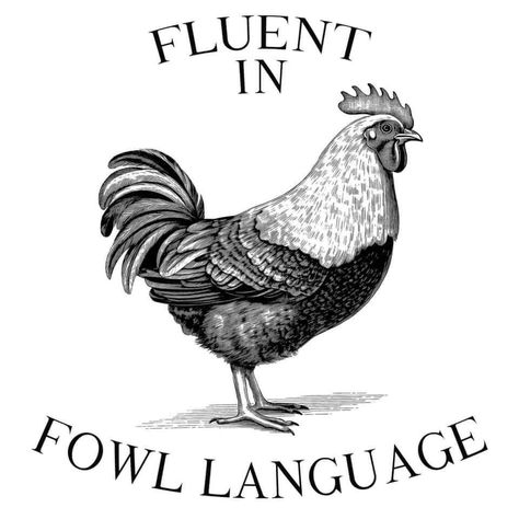 Fowl Language, Nerdy Humor, Vintage Farm, Coloring Book Art, Sewing Trim, T Shirt Diy, Diy Stickers, Pvc Material, Iron On Transfer