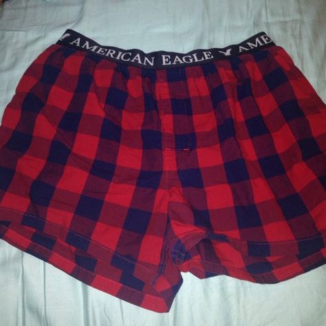 Red and navy blue plaid boxers Great condition and is a size large, but can fit extra large. American Eagle Outfitters Intimates & Sleepwear Pajamas American Eagle Boxers Women, Boxers For Girls, American Eagle Boxers, Christmas Boxers, Plaid Boxers, Lounge Clothes, Boxers Women, Jordan Shoes Girls, Lounge Outfit