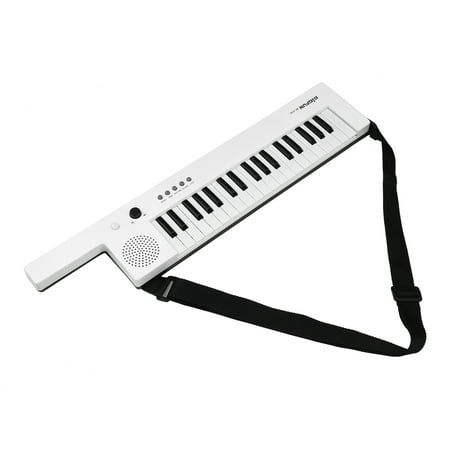 Meterk Guitar Electronic Piano with 37-Key Electronic Keyboard Piano Rechargeable Children' s Piano Features: Guitar-shaped electronic piano with 37-key , you can interpret various musical styles with 4 timbres. Compact structure & light weight & lovely appearance, equipped with a shoulder strap, it can be placed on the table or carried on your back. With 10 demonstration songs, you can choose to let the piano sing continuously or on demand. With the knob, the can be adjusted at will. With a min Mini Microphone, Electric Keyboard, Portable Piano, Mini Keyboard, Sound Control, Electric Piano, Keyboard Piano, Guitar Effects Pedals, Guitar Effects