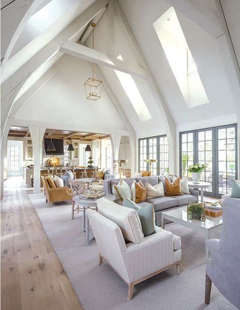 A Timeless Tale - Utah Style and Design Vaulted Ceiling Living Room, Architecture Renovation, Timeless Interiors, Furniture Layout, Livingroom Layout, Vaulted Ceiling, A Living Room, Room Layout, Open Floor