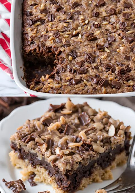 German Chocolate Dump Cake Recipes, German Chocolate Cake Mix Recipes, Reunion Desserts, German Chocolate Dump Cake, Dump Cake Easy, Dump Cake Recipes Chocolate, Chocolate Dump, Cake With Layers, Chocolate Dump Cake