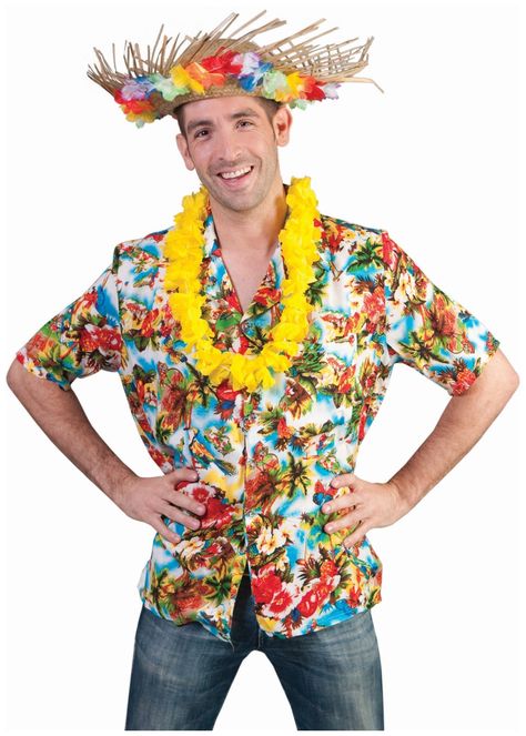 Hawaiian Tropical Paradise Men Shirt - Get ready for some fun in the sun with this Tropical Hawaiian Summer shirt! With this fun top, you'll be ready for a nice long vacation in the hot sunny beach! Hawaiian Costume For Men, Hawaiian Themed Outfits, Hawaii Costume, Hawaiian Outfit Men, Hawaiian Fancy Dress, Hawaii Vacation Outfits, Hawaiian Costume, Party Outfit Night Club, Hawaiian Shirt Outfit