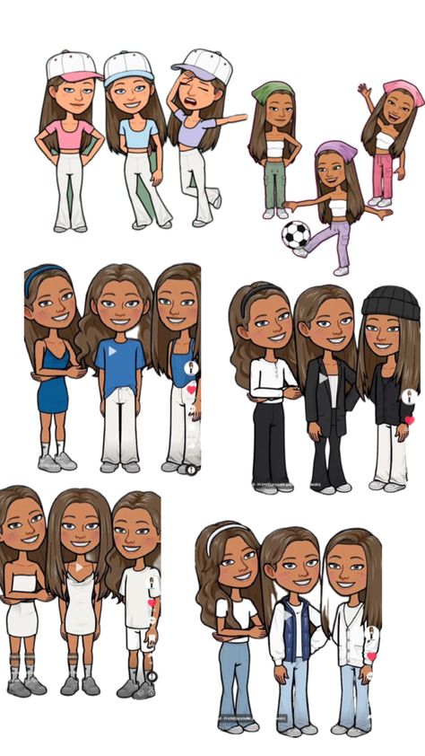 Pretty Bitmoji Ideas, Snap Outfits, Bitmoji Inspo, Bitmoji Fits, Cute Snapchat Bitmoji Ideas, Snapchat Avatar, Snapchat Bitmoji, Bitmoji Ideas, Bitmoji Outfits