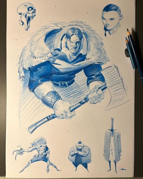 Mauro Belfiore (@maurobelfiore.art) • Instagram photos and videos Character Design For Comics, Mauro Belfiore Art, Comic Pencil Art, Mauro Belfiore, Sketch Book Art, Farm Illustration, Junggi Kim, Comic Painting, Artist Sketchbook