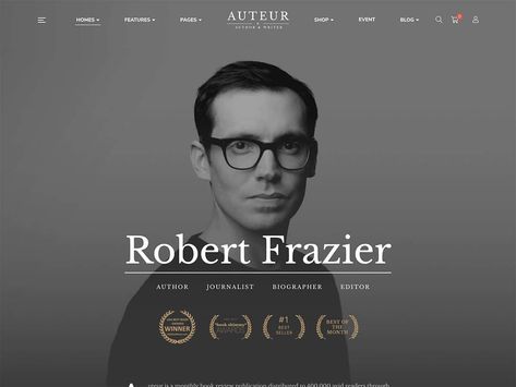 15+ Best WordPress Themes for Writers & Authors 2019 - aThemes Writers Portfolio, Author Website, Advanced Typography, Author Branding, Social Media Advertising Design, Webpage Design, Portfolio Web Design, Web Designs, Online Support