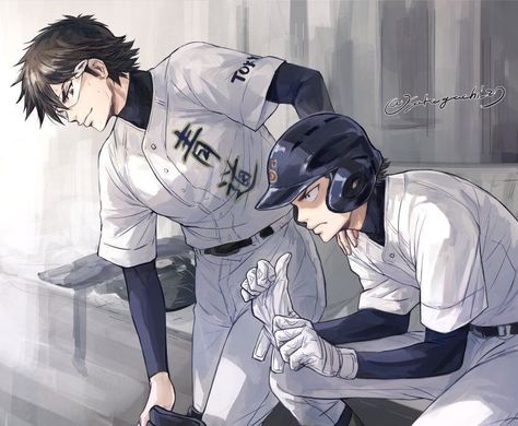 Kuramochi Youichi, Daiya No Ace, Miyuki Kazuya, Ace Of Diamond, Diamond No Ace, Ace Of Diamonds, Base Ball, Art Characters, Sports Anime