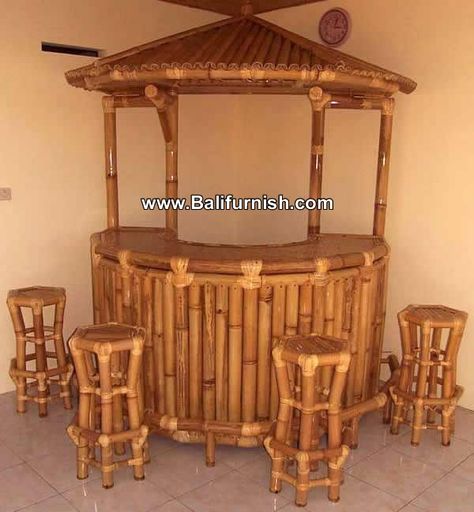 hut1-15-bamboo-beach-tiki-bar-bamboo-bar-from-bali-indonesia | by balifurnish Bamboo Tiki Bar, Bali Huts, Outdoor Tiki Bar, Bamboo Furniture Design, Bamboo Ideas, Bamboo Diy, Bamboo House Design, Tiki Bar Decor, Bamboo Bar